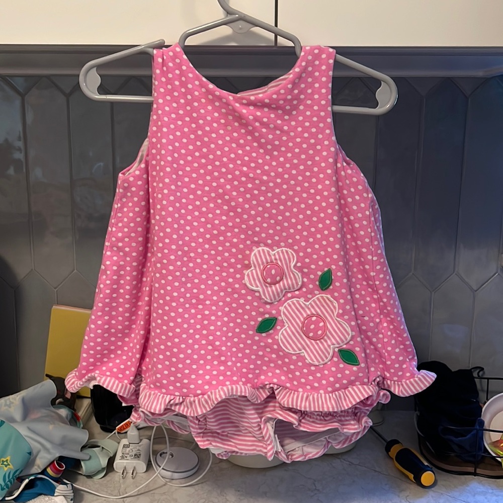 Pink Bloomer onesie